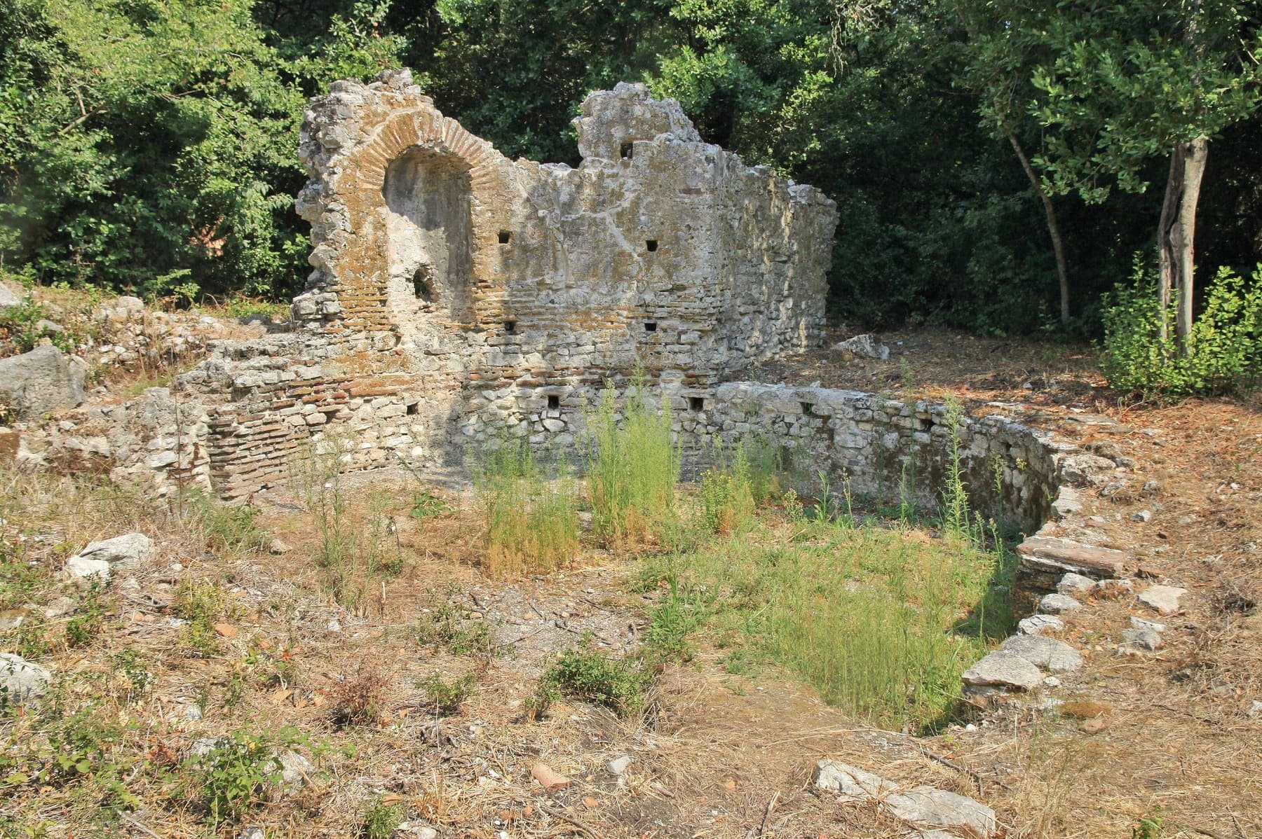 Butrint ruins beside the lagoon near Ksamil