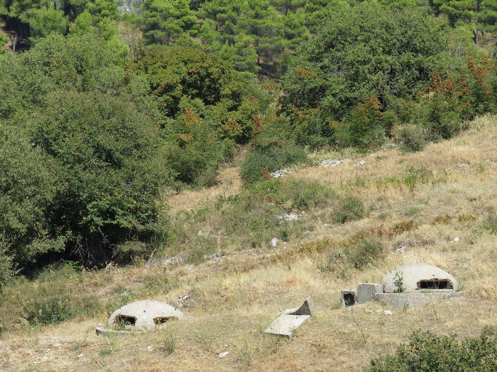 Bunkers in the Drino valley, south of Gjirokastër