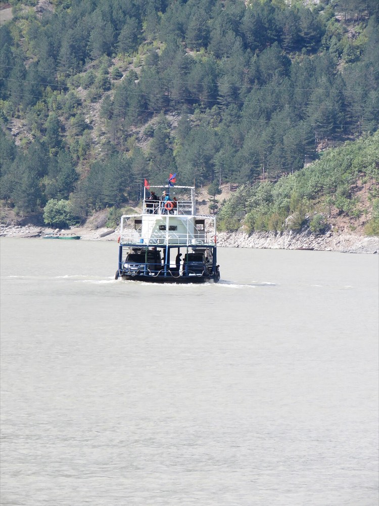 The ferry Rozafa on Lake Komani, Albania.